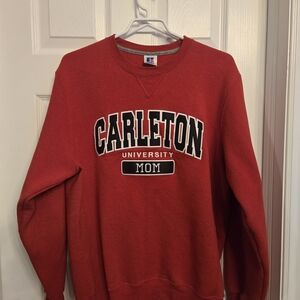 Carleton University Mom Russell Athletic Red Crewneck